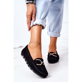 PS1 Női fekete belvárosi velúr cipők 2