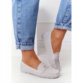 S.Barski Női velúr cipők S. Barski szürke 4