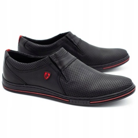 Polbut Férfi bőrcipő 362 fekete perforáció 1