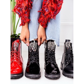 PS1 Lakkozott meleg dolgozók vörös figyelemmel köbös cirkónium piros 1