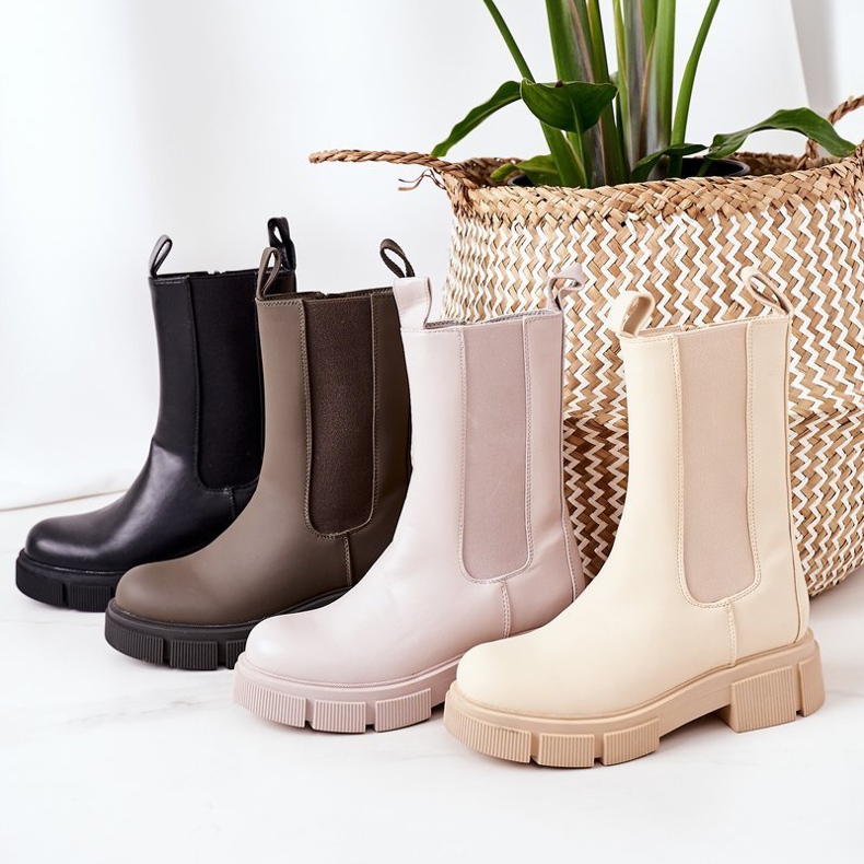 PS1 Meleg csizma Sötétzöld Jodhpur csizma barna 1