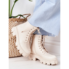 PS1 Meleg csizma Workery Beżowe A világ az enyém bézs 2