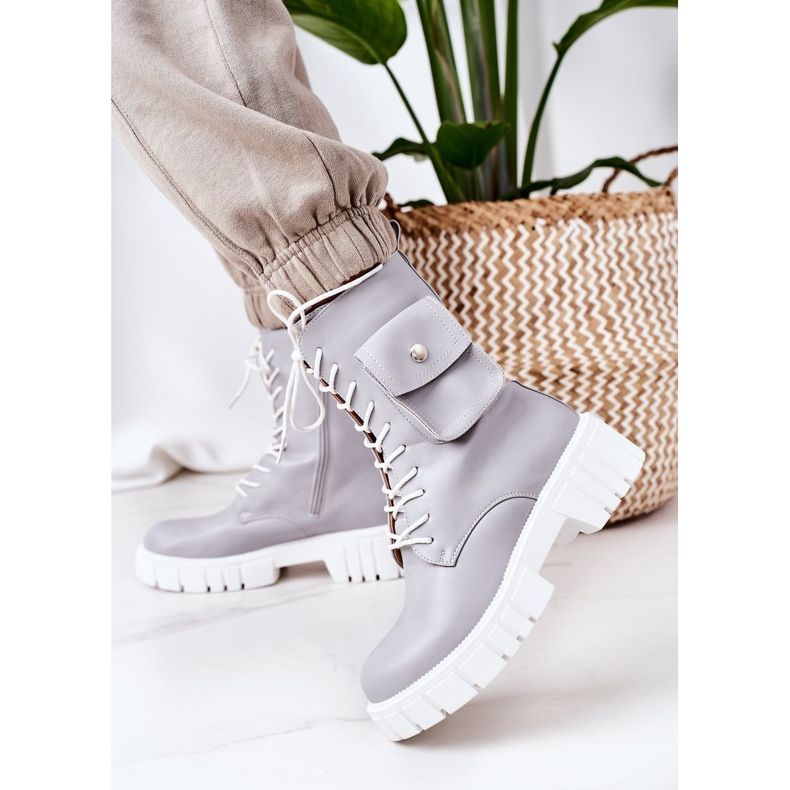 PS1 Meleg dolgozók Pocket Világosszürke Félelmetes 2