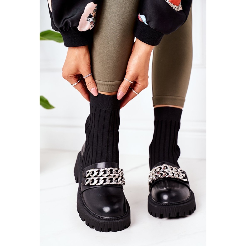 PS1 Munkáscsizma lánccal Fekete járni 2 PS1 Munkáscsizma lánccal Fekete járni 2