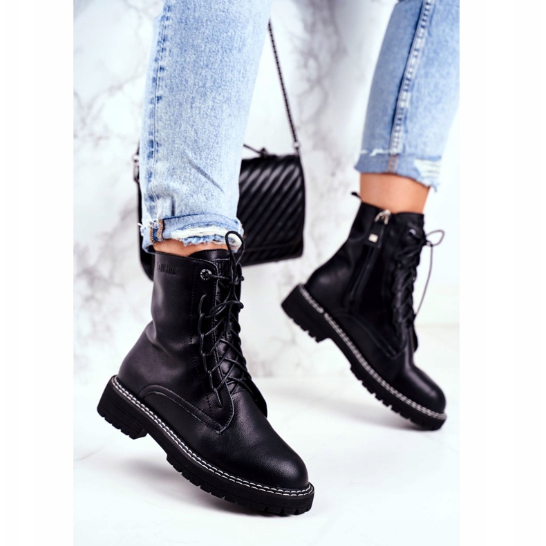 Női csizma Big Star Black GG274596 fekete 2