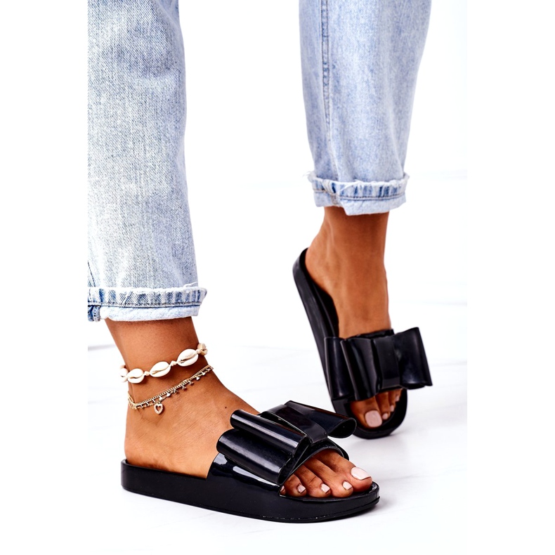 PS1 Gumi papucs íjjal fekete április 2