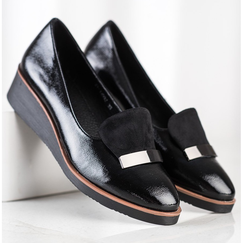 W. Potocki Brogues With Suede Insert fekete 1