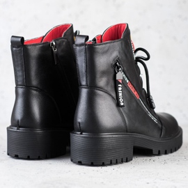 ARTIKER Bőrmunkások dekoratív cipzárral fekete 1