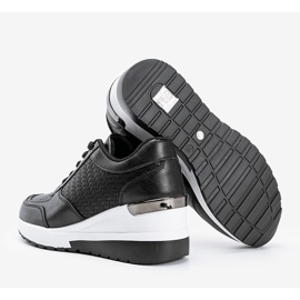 Fekete ék cipők fonott Dianne mintával 1