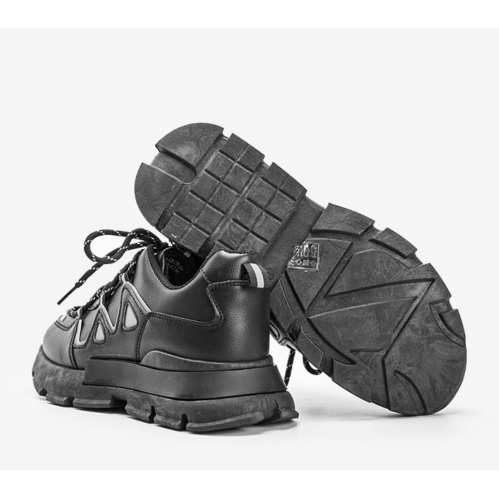 Fekete cipők fényvisszaverő Filua betétekkel 1