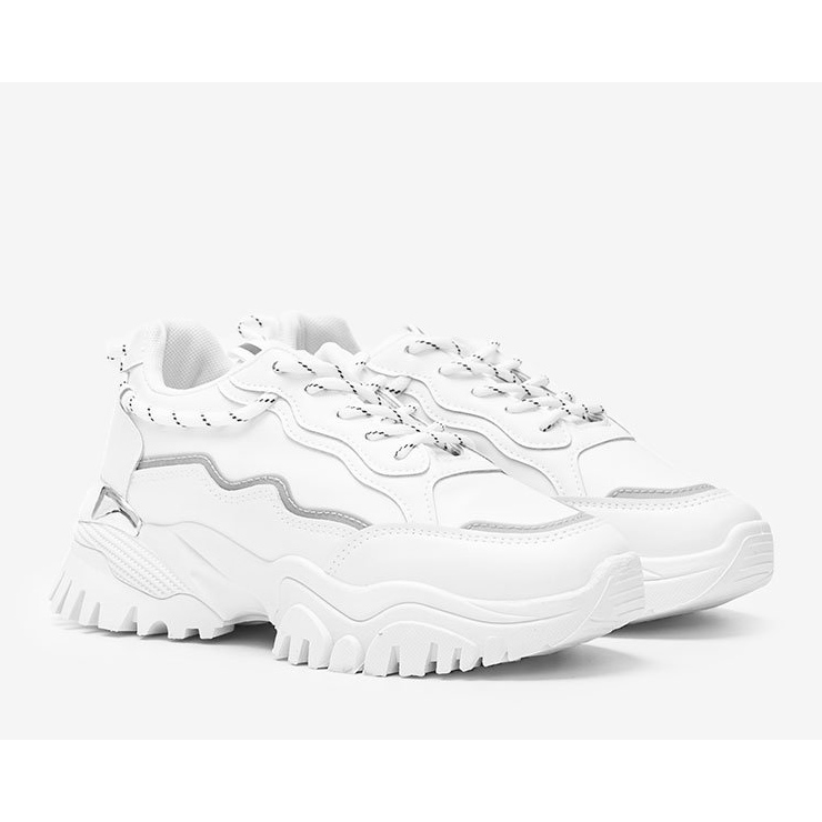 Fehér cipők vastag Desiare talpon 1