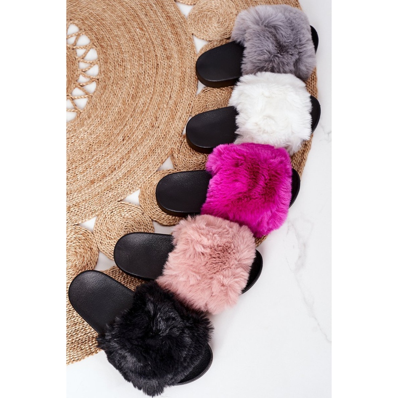 FJ1 Gumi papucs rózsaszín puha szőrrel 1 FJ1 Gumi papucs rózsaszín puha szőrrel 1