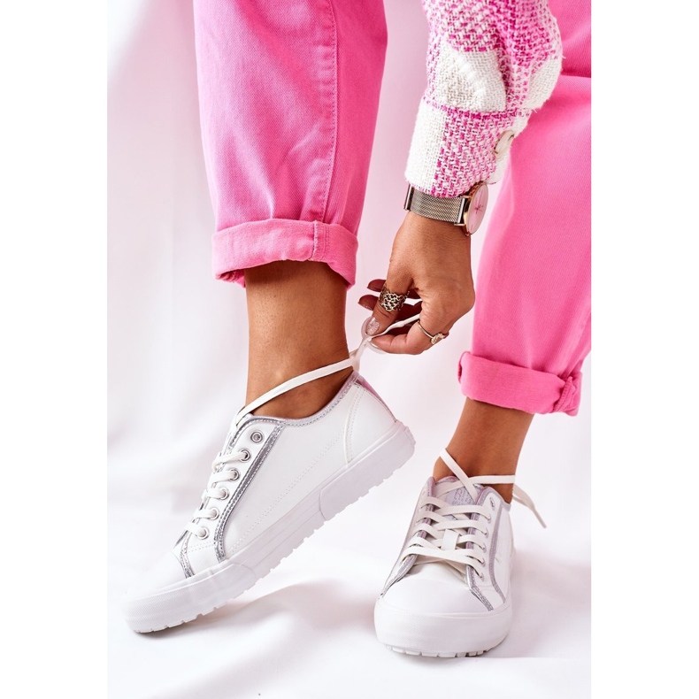 Női bőr cipők Big Star II274055 Fehér 2