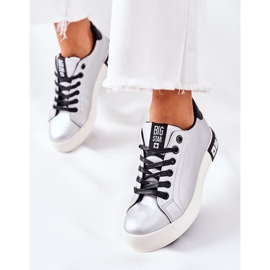 Női bőr cipők Big Star II274034 Ezüst 2