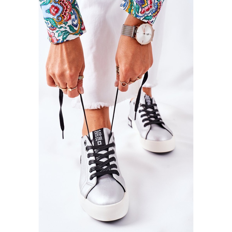 Női bőr cipők Big Star II274034 Ezüst 1