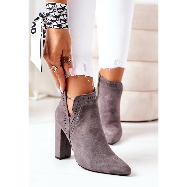 Meleg csizma a poszton Grey Sally szürke 2 Meleg csizma a poszton Grey Sally szürke 2