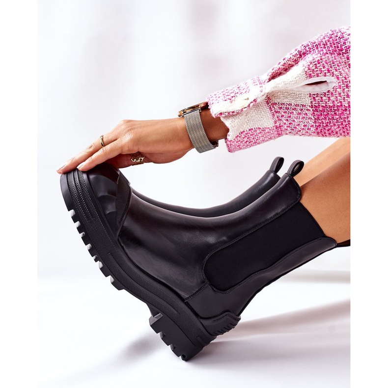 Fekete meleg csizma Jodhpur csizma Time Off 1