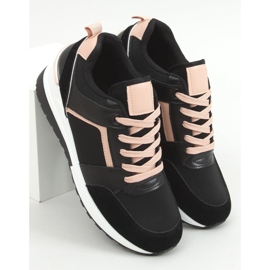 Fekete P79 Fekete ékű sportcipő 1