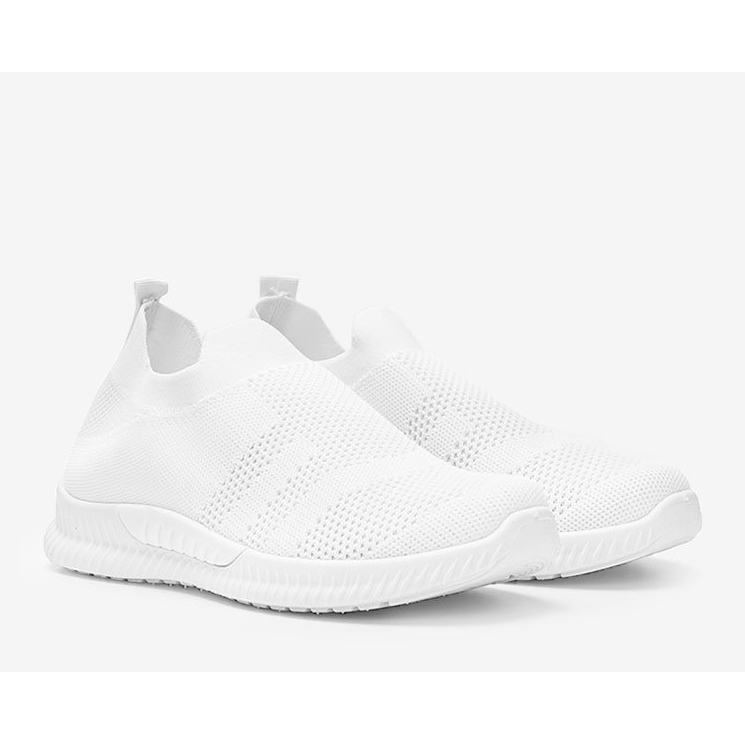 Fehér felcsúsztatható végtelen sportcipő 2