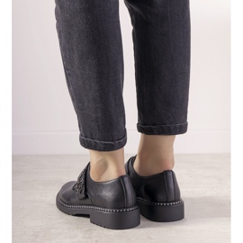 Felcsúsztatható ezüst cipő GF-FD9 csapokkal fekete 2