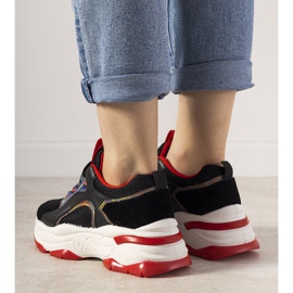 Fekete cipők holografikus Freedom betétekkel 1