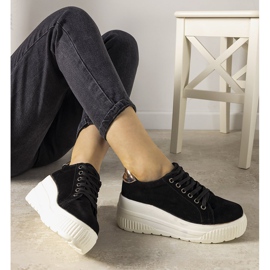 Fekete sportcipő magas Rapter talppal 1