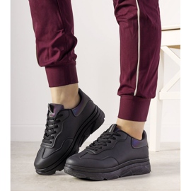 Fekete cipők Kaori fényvisszaverő betéttel 1