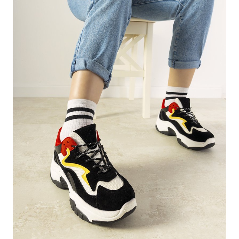 PA1 Fekete cipők a magas Monica talpon 1