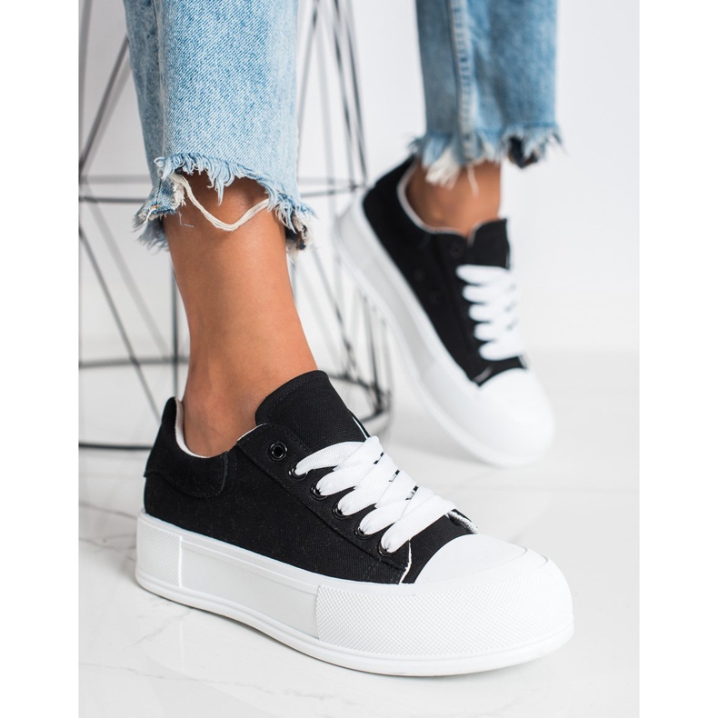 Goodin Klasszikus cipők a platformon fekete 2