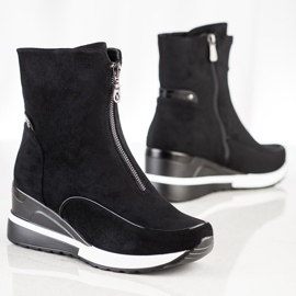 Magas fekete VINCEZA csizma 1