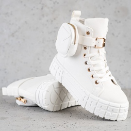 Goodin Cipők a platformon egy zsebbel fehér 1