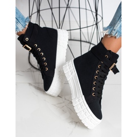 Goodin Cipők a Paltform zsebbel fekete 2