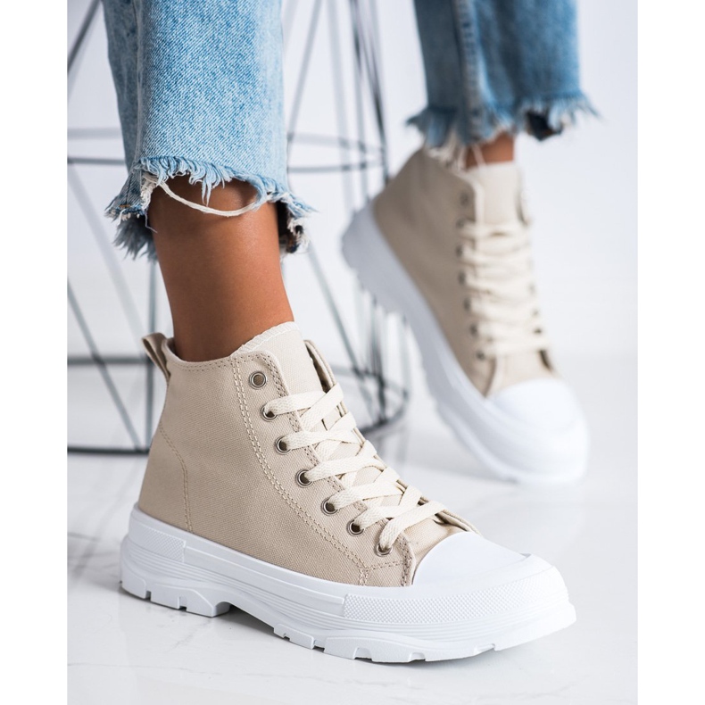 Goodin Magas bézs színű cipők 2