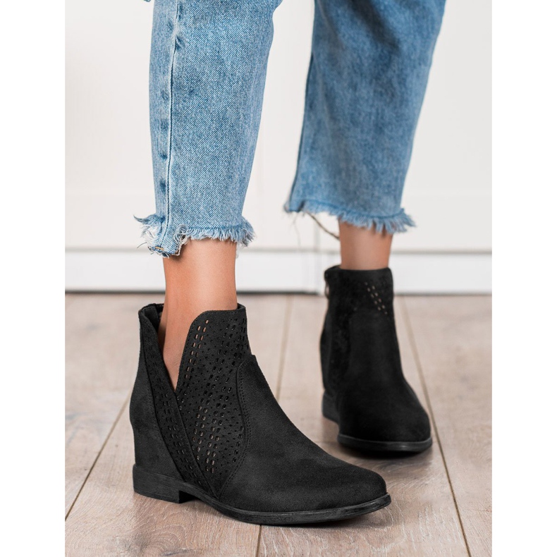 Filippo Tavaszi áttört csizma fekete 1