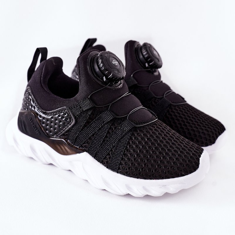 Gyermek sportcipő ABCKIDS gombbal, fekete 2