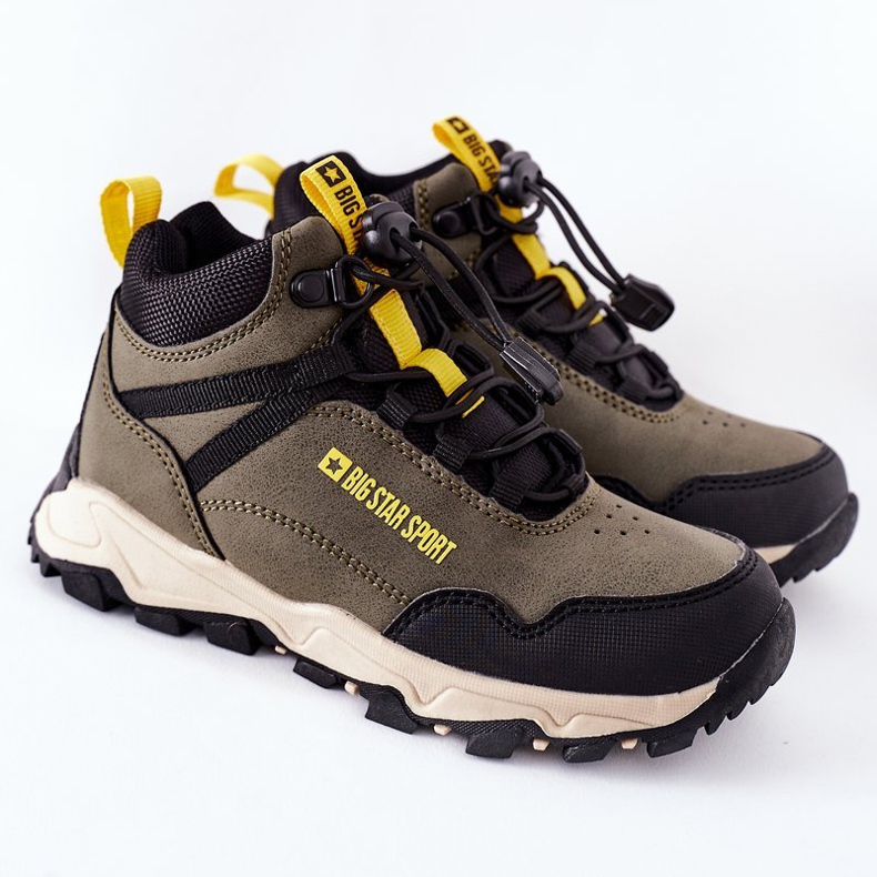 Gyermek túracipő Big Star GG374047 Khaki zöld 2