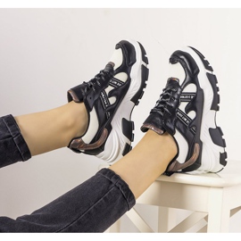 Fekete cipők holografikus Allisone betétekkel 1