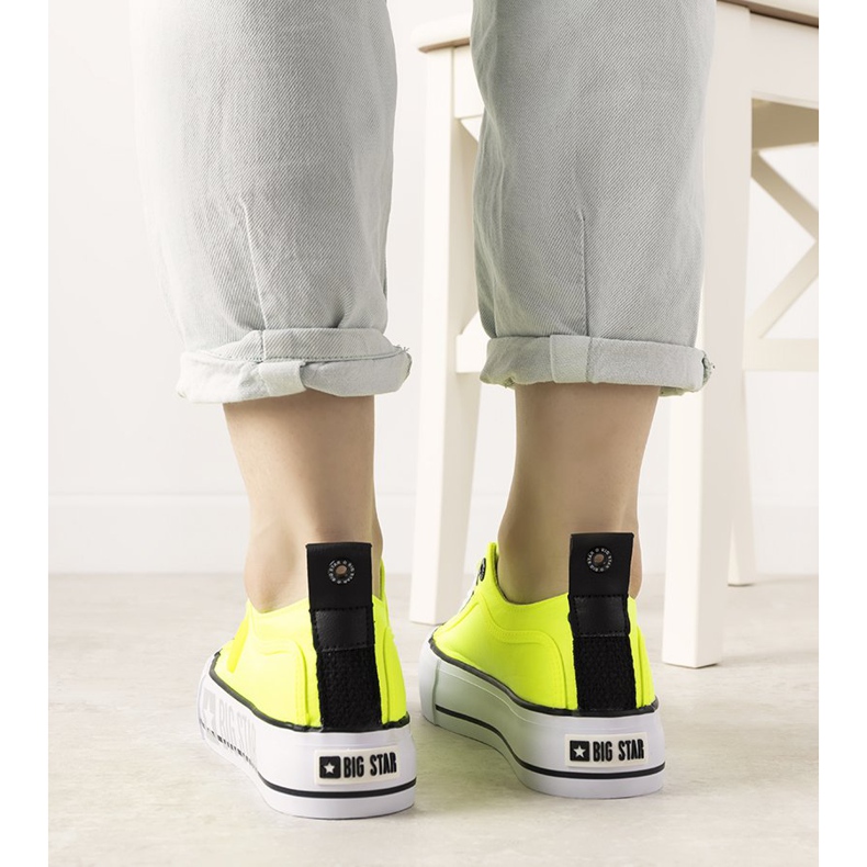 Alexa sárga neon cipők Big Star nőknek 1