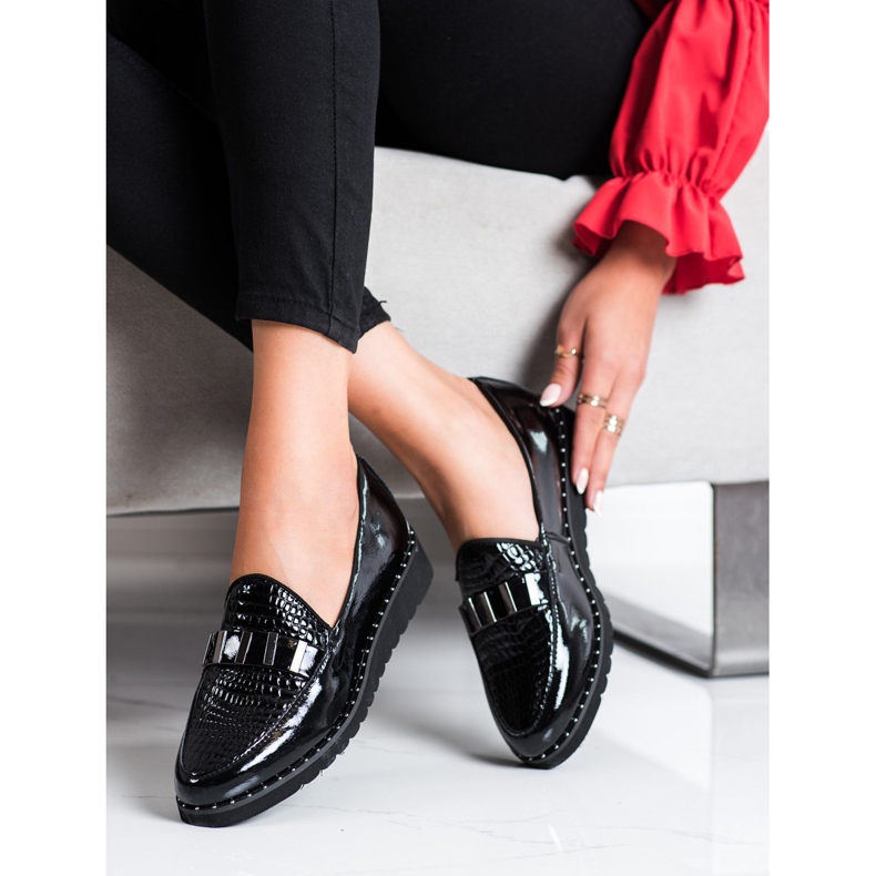 Filippo Divatos bőrcipő fekete 2