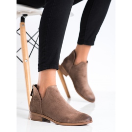 Velúr csizma kivágott VINCEZA-val barna 1