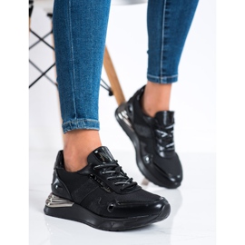 VINCEZA Glitter Cipők fekete 1