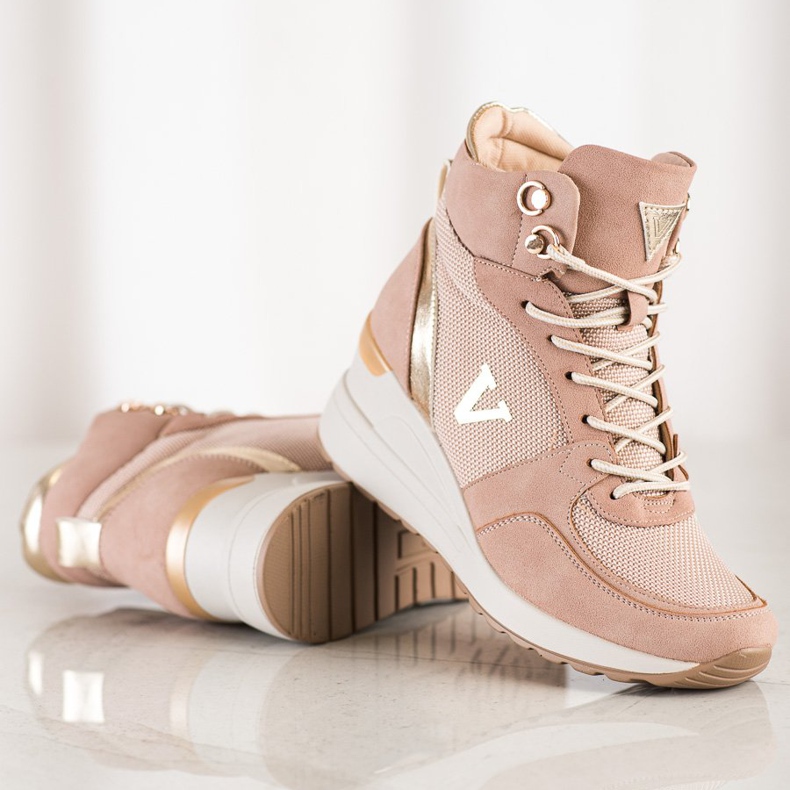 VINCEZA magas cipők rózsaszín 1