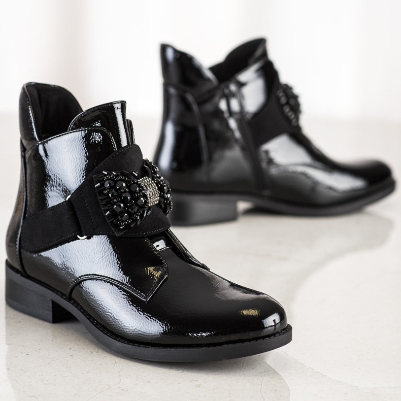 S. BARSKI Elegáns S.BARSKI csizma fekete 1