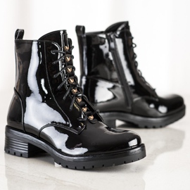 S. BARSKI Lakkozott ökobőrből készült munkások S.BARSKI fekete 1