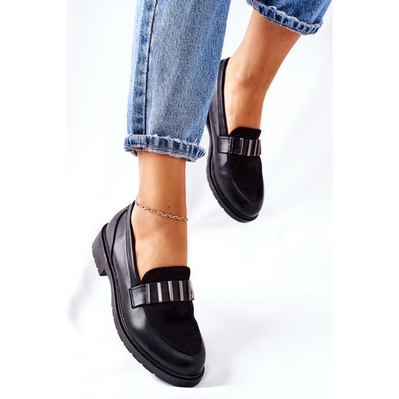 S.Barski Montius női fekete cipő 2