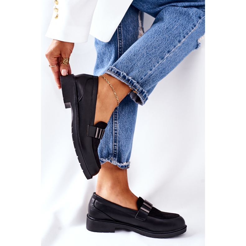 S.Barski Montius női fekete cipő 1