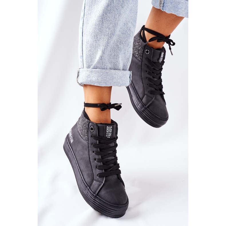 Magas szigetelésű cipők Big Star II274147 Fekete 2