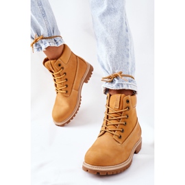 Női bőr túracipő Big Star II274447 Teve barna 2