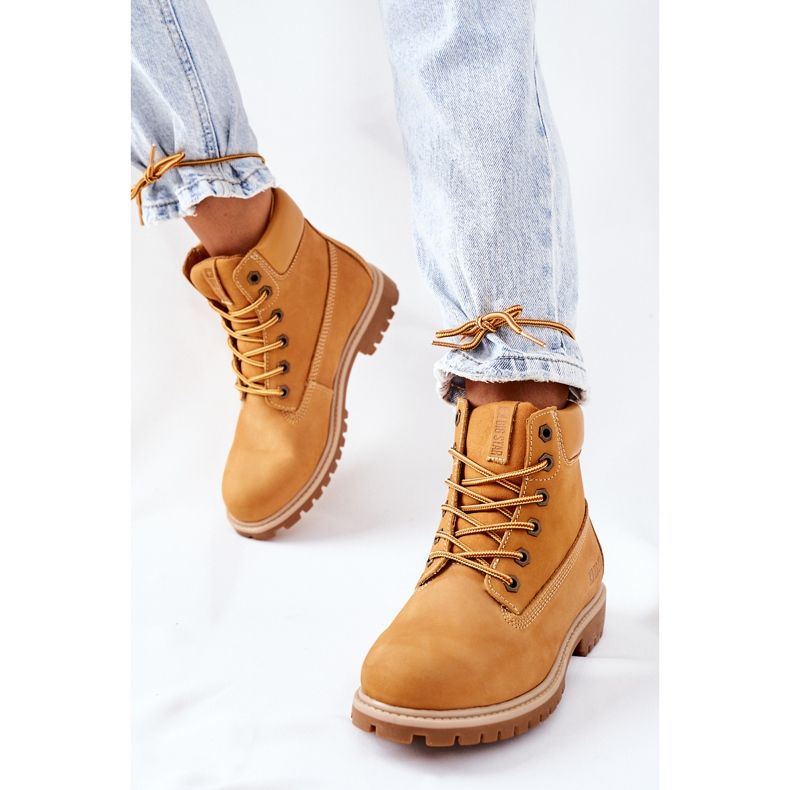 Női bőr túracipő Big Star II274447 Teve barna 2