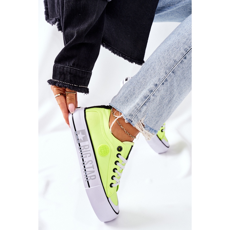 Cipők a The Big Star II274022 Neon sárga platformon 2